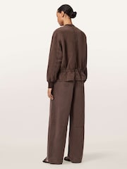 AllSaints Brown Jett Pull On Trousers - Image 6 of 7