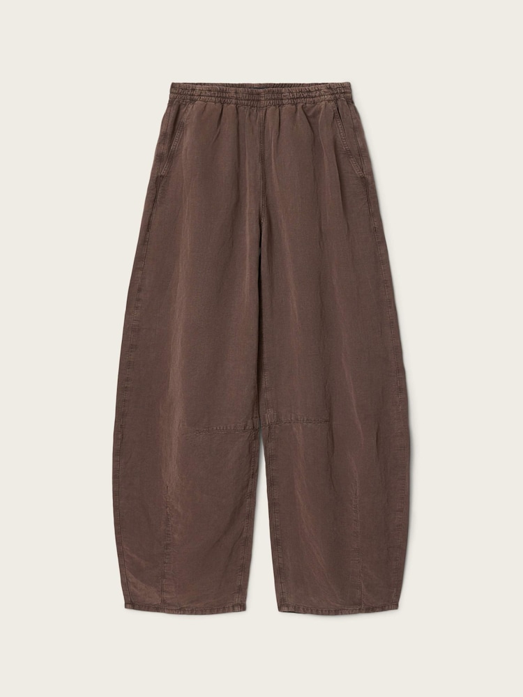 AllSaints Brown Jett Pull On Trousers - Image 7 of 7
