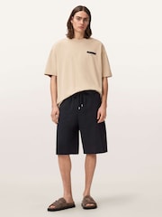 AllSaints Brown Redact Short Sleeve Crew Neck T-Shirt - Image 5 of 7