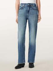 AllSaints Blue Ida Straight Jeans - Image 1 of 7