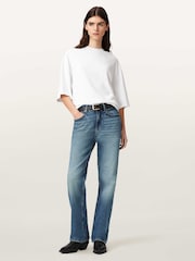 AllSaints Blue Ida Straight Jeans - Image 5 of 7