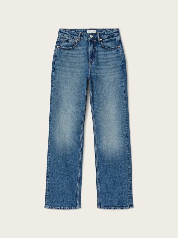 AllSaints Blue Ida Straight Jeans - Image 7 of 7