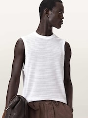 AllSaints White Cove Sleeveless Crew Neck T-Shirt - Image 1 of 7