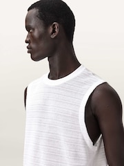 AllSaints White Cove Sleeveless Crew Neck T-Shirt - Image 4 of 7