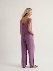Seasalt Cornwall Purple Salt Air Jumpsuit - Image 3 of 5