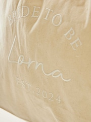 Personalised Bride to Be Canvas Tote Bag by Made Yours - Image 2 of 2