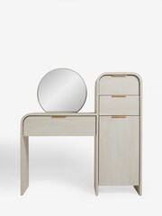 Light Natural Mia Oak Effect Console Dressing Table - Image 5 of 9