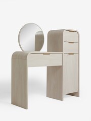 Light Natural Mia Oak Effect Console Dressing Table - Image 7 of 9