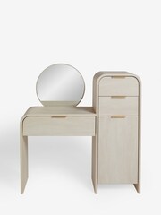Light Natural Mia Oak Effect Console Dressing Table - Image 8 of 9