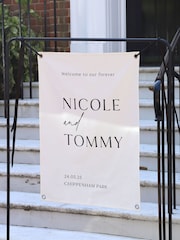 Personalised Welcome Wedding Fabric Wall Hanging by Made Yours - Image 1 of 4