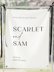 Personalised Welcome Wedding Fabric Wall Hanging by Made Yours - Image 2 of 4
