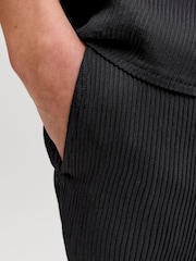 JACK & JONES Black Textured Resort Shirt & Shorts Set - Image 4 of 6