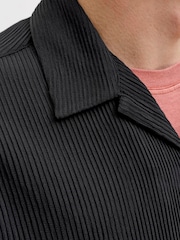 JACK & JONES Black Textured Resort Shirt & Shorts Set - Image 5 of 6