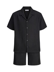 Czarny - JACK & JONES Textured Resort Shirt & Shorts Set - Obraz 7 z 7