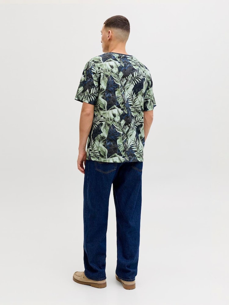 JACK & JONES Blue Regular Fit Printed T-Shirts 2 Pack - Image 6 of 6 JACK & JONES Blue Regular Fit Printed T-Shirts 2 Pack - Image 6 of 6