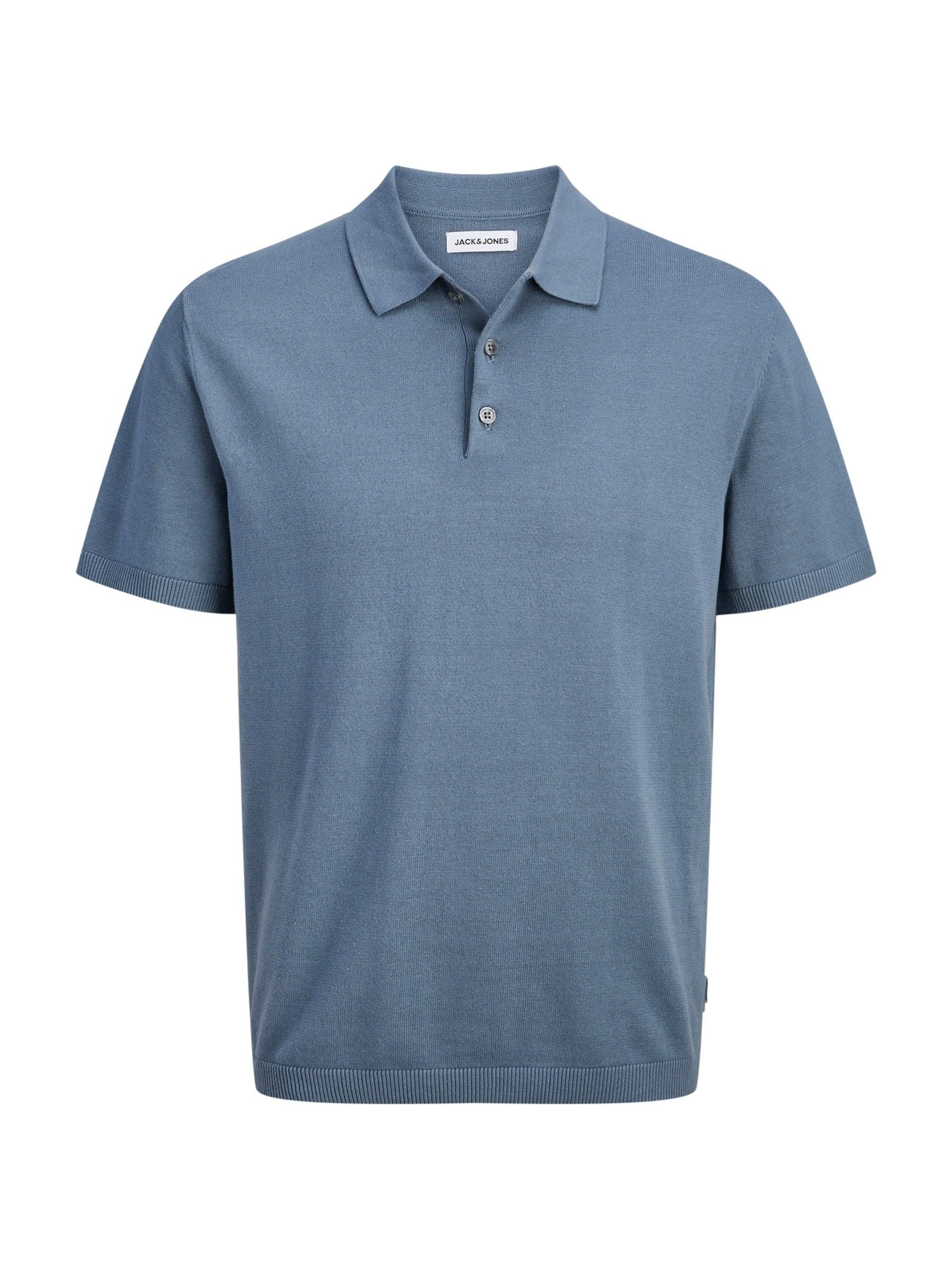 Buy JACK & JONES Blue Knitted Polo Shirt from Next Romania