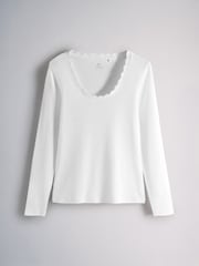 The Set 3 Pack Ribbed Scallop Scoop Long Sleeve T-Shirts - Εικόνα 4 του 6