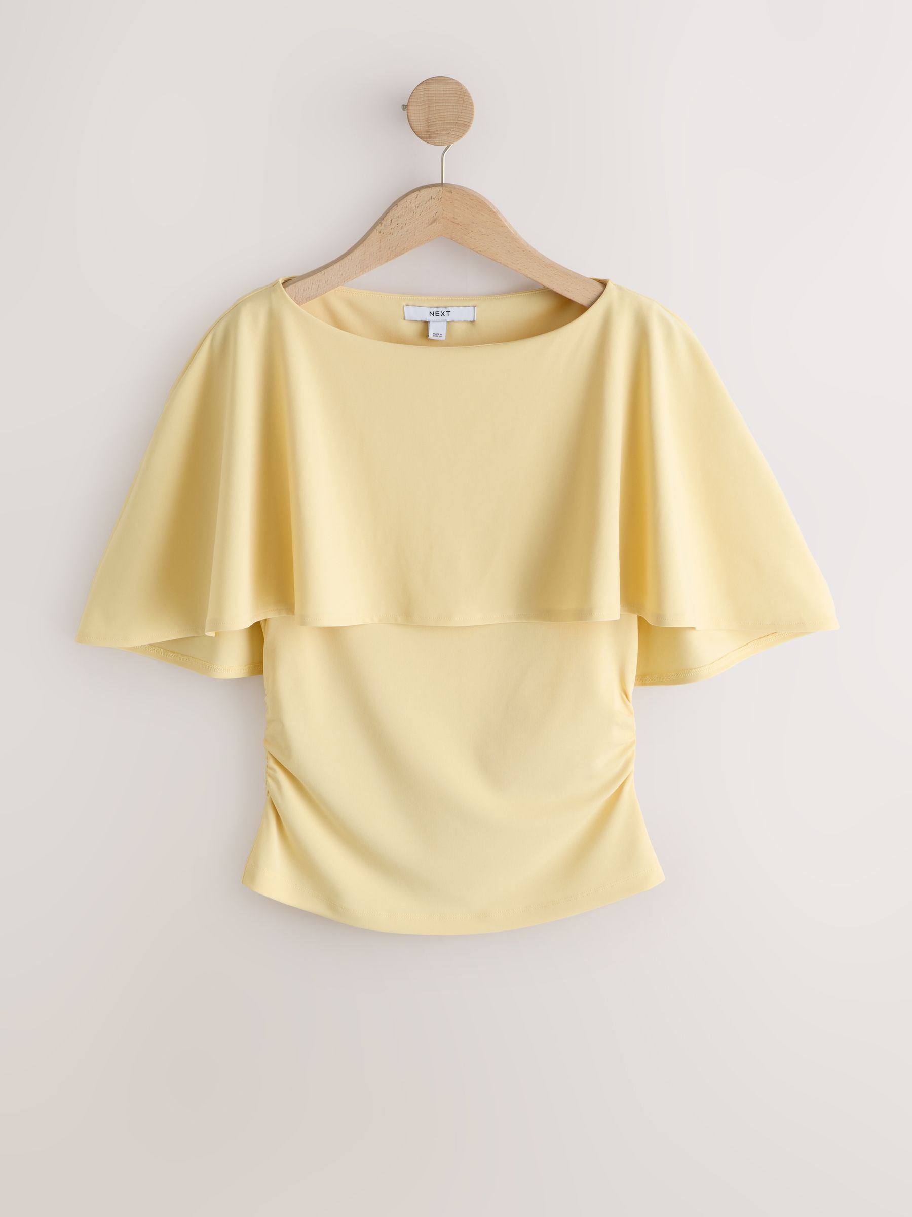 Buy Butter Yellow Short Sleeve Cape Top from Next USA