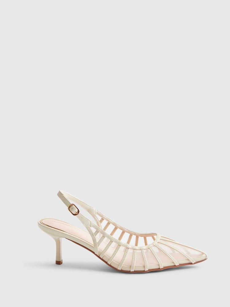 River Island Escarpins à talons en maille à empiècements - Image 1 sur 5