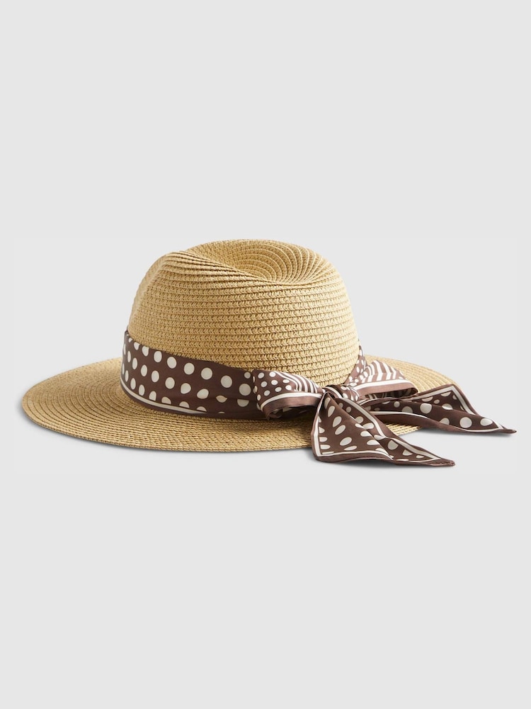 River Island Polka Dot Band Fedora Hat - Imagen 2 de 3