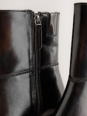 Chocolate Brown Standard fit Forever Comfort® Square Toe Leather Ankle Boots - Image 5 of 5