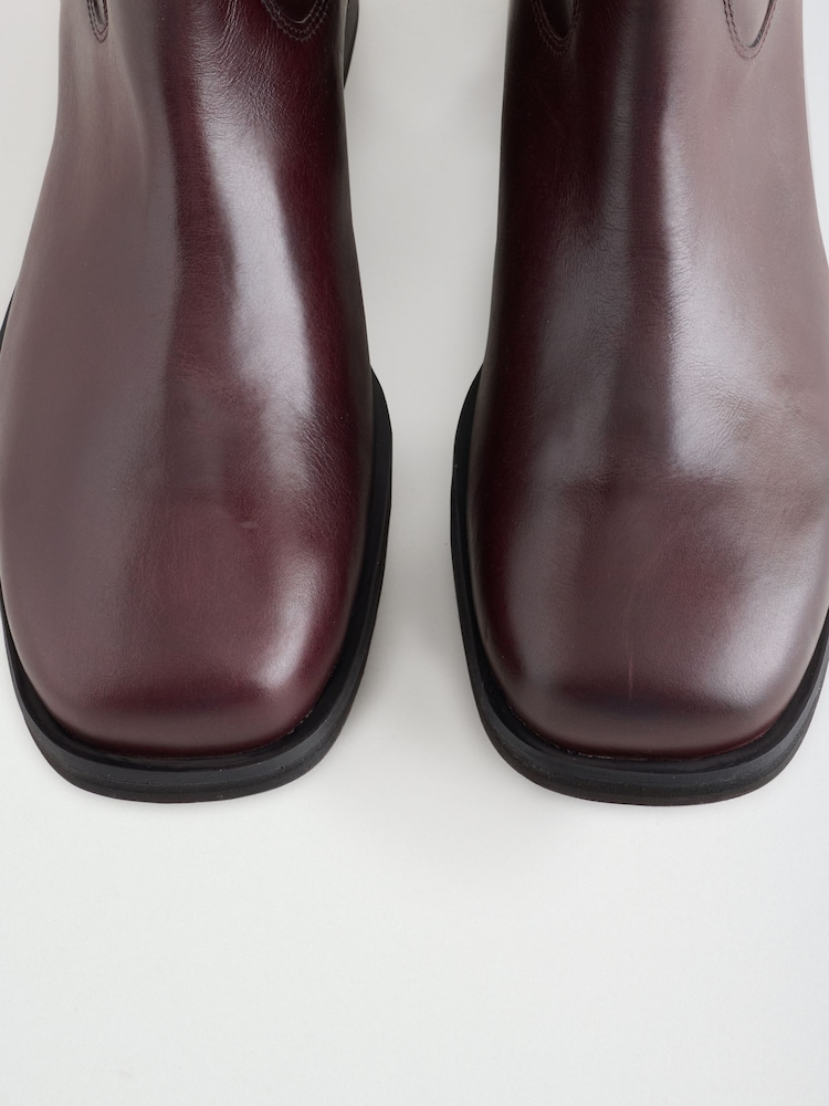 Burgundy Red Standard fit Forever Comfort® Suede Gaucho Midi Pull On Leather Boots - Image 9 of 9 Burgundy Red Standard fit Forever Comfort® Suede Gaucho Midi Pull On Leather Boots - Image 9 of 9
