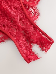 Red Crotchless High Waist Lace Knickers - Image 2 of 4
