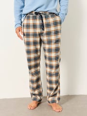 FatFace Milton Natural Check Pyjama Bottom - Image 1 of 4