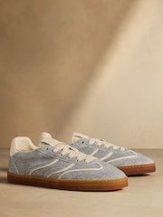 Russell & Bromley Blue Suede Northflete Laceup Shoes - Image 1 of 7