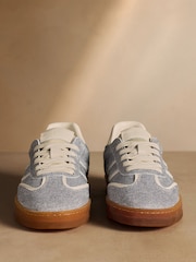 Russell & Bromley Blue Suede Northflete Laceup Shoes - Image 3 of 7