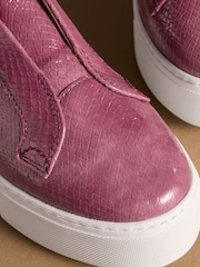 Russell & Bromley Mauve Purple Park Up Laceless Flatform Trainers - Image 4 of 7