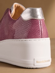 Russell & Bromley Mauve Purple Park Up Laceless Flatform Trainers - Image 6 of 7