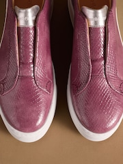 Russell & Bromley Mauve Purple Park Up Laceless Flatform Trainers - Image 7 of 7