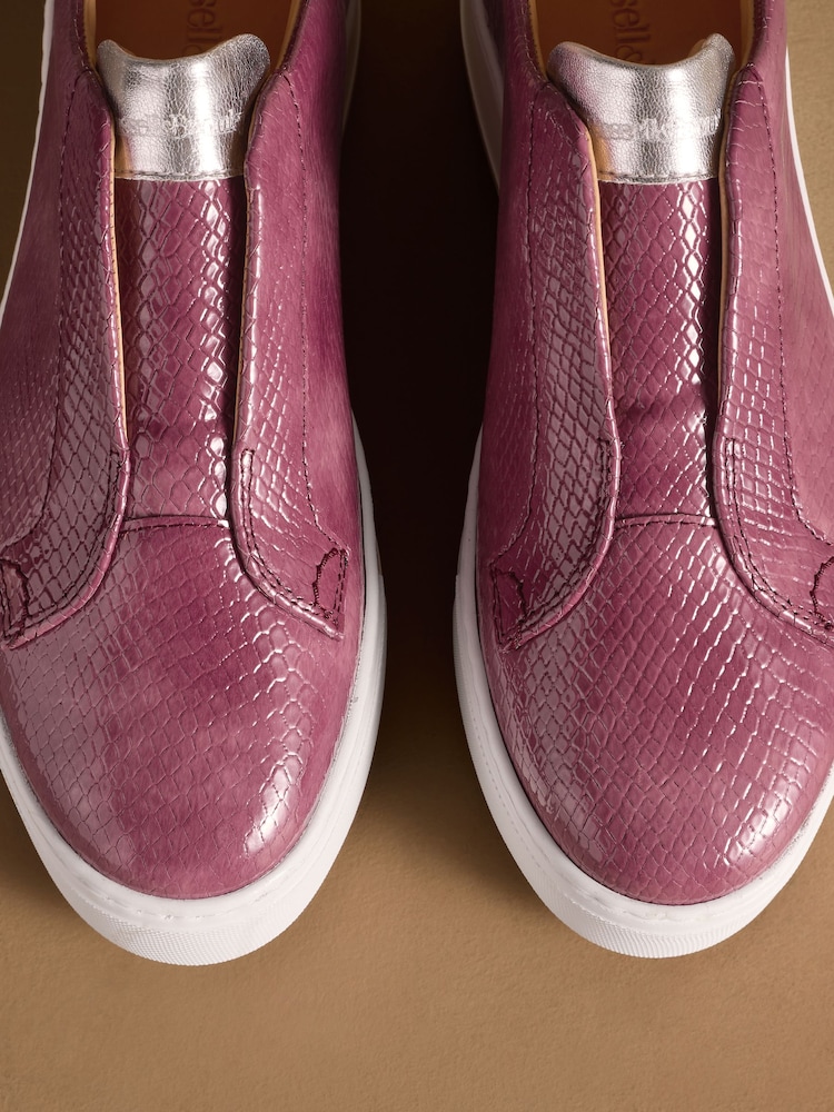 Russell & Bromley Mauve Purple Park Up Laceless Flatform Trainers - Image 7 of 7