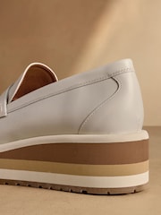 Oatmeal - Russell & Bromley Blakelow Flatform Loafers - Imaginea 6 din 7