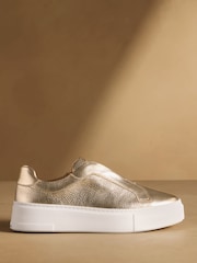 Russell & Bromley Gold Park Mid Flatform Laceless Trainers - Image 2 of 7