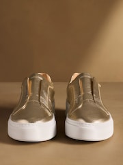 Russell & Bromley Gold Park Mid Flatform Laceless Trainers - Image 3 of 7