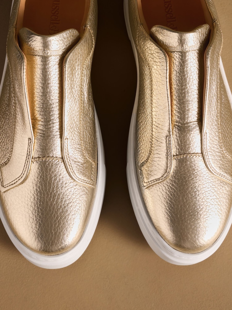 Russell & Bromley Gold Park Mid Flatform Laceless Trainers - Image 7 of 7