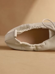 Russell & Bromley Oatmeal Tabley Lace Up Shoes - Image 5 of 7