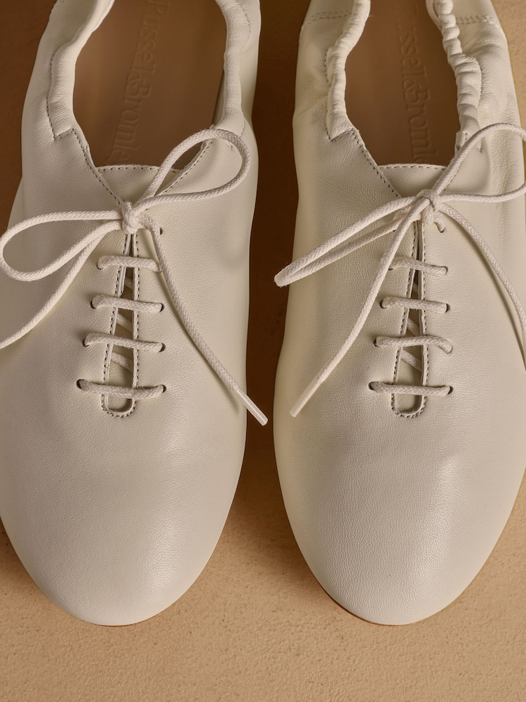Russell & Bromley Oatmeal Tabley Lace Up Shoes - Image 7 of 7