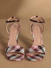 Russell & Bromley Snake Superstow Heeled Sandals - Image 3 of 7