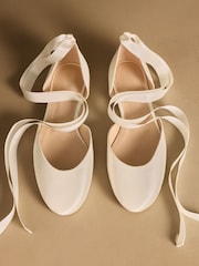 Russell & Bromley Ivory Overton Two Part Shoes - Image 4 of 7
