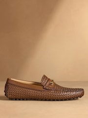 Russell & Bromley Tan Brown Cubeck Driver Shoes - Image 2 of 7