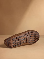 Russell & Bromley Tan Brown Cubeck Driver Shoes - Image 3 of 7