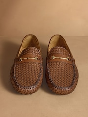 Russell & Bromley Tan Brown Cubeck Driver Shoes - Image 4 of 7