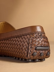 Russell & Bromley Tan Brown Cubeck Driver Shoes - Image 6 of 7