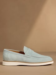 Russell & Bromley Light Blue Benny Loafers - Image 2 of 7