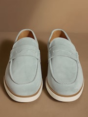 Russell & Bromley Light Blue Benny Loafers - Image 3 of 7