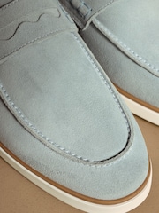 Russell & Bromley Light Blue Benny Loafers - Image 4 of 7