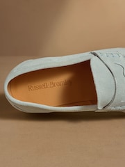 Russell & Bromley Light Blue Benny Loafers - Image 5 of 7